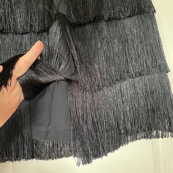 NWT DO+BE Black Fringe Mini Skirt - Picture 5 of 11